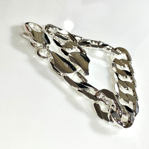 💙 Cuban Link Bracelet 12 mm 1/2" - Picture 2 of 6